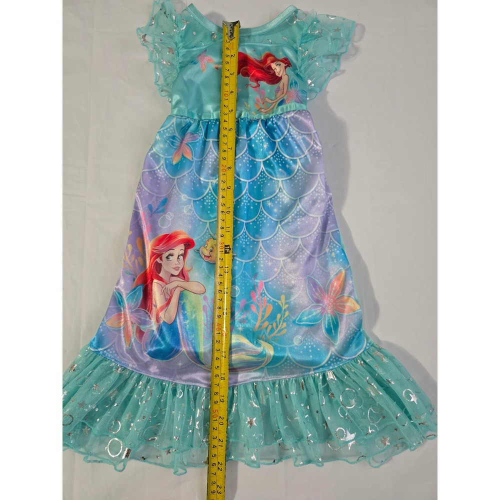 Disney Princess Ariel The Little Mermaid Nightgown Teal Purple 2T RN87652 NWOT - Picture 7 of 13
